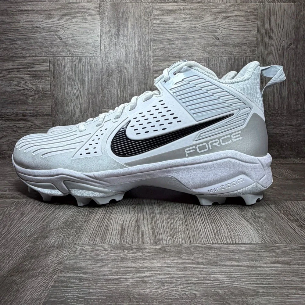 Nike Force Zoom Savage 3 Pro Mens Size 15 White Football Cleats NEW FJ8163-105